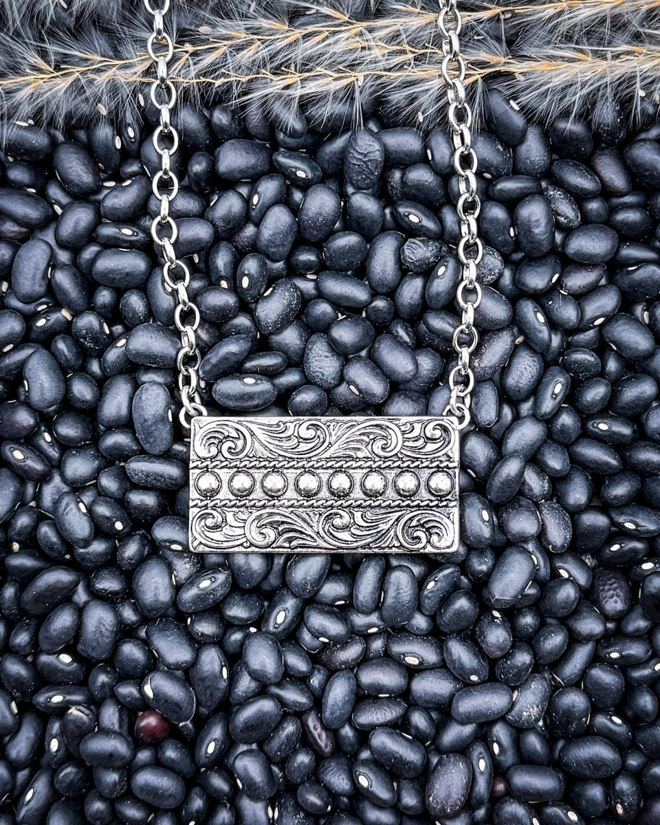 Ashcroft Engraved Bar Necklace