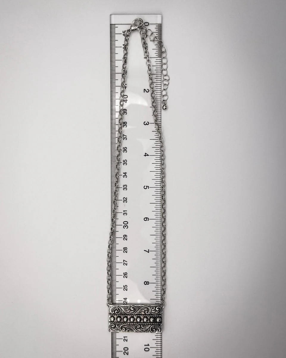 Ashcroft Engraved Bar Necklace - Image 5