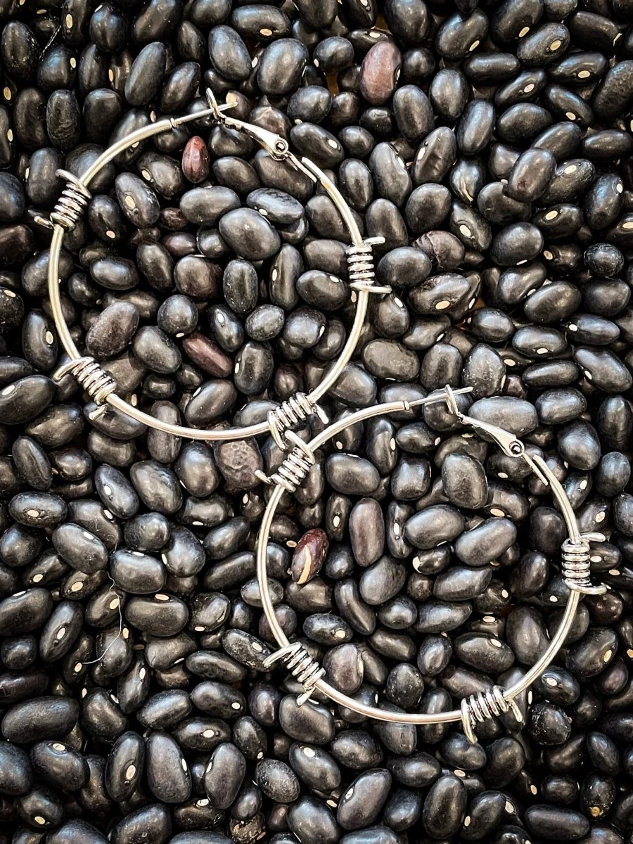 Barb Hoop Earrings - Silver - Image 3
