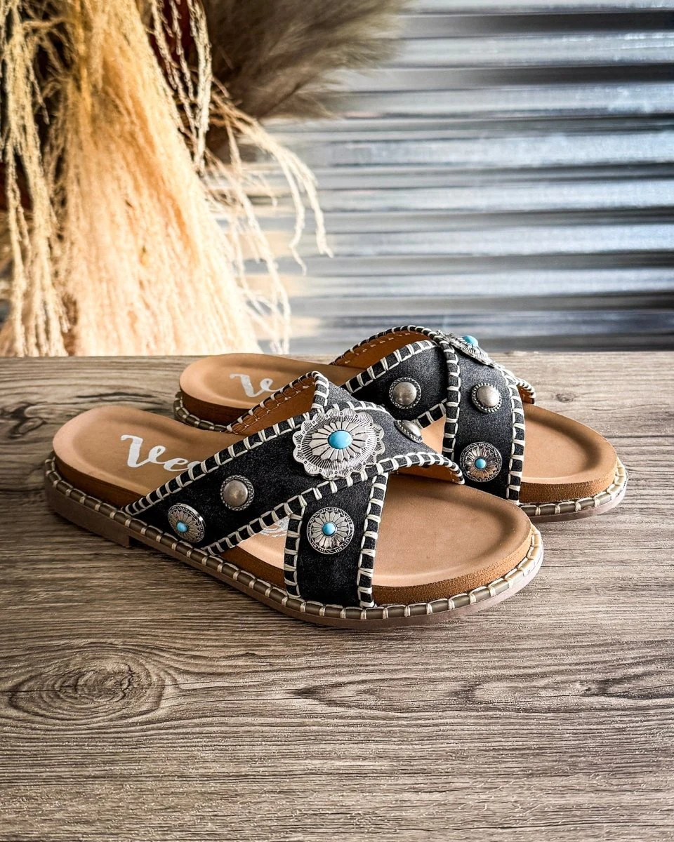 Betsy Concho Sandal in Black by Very G