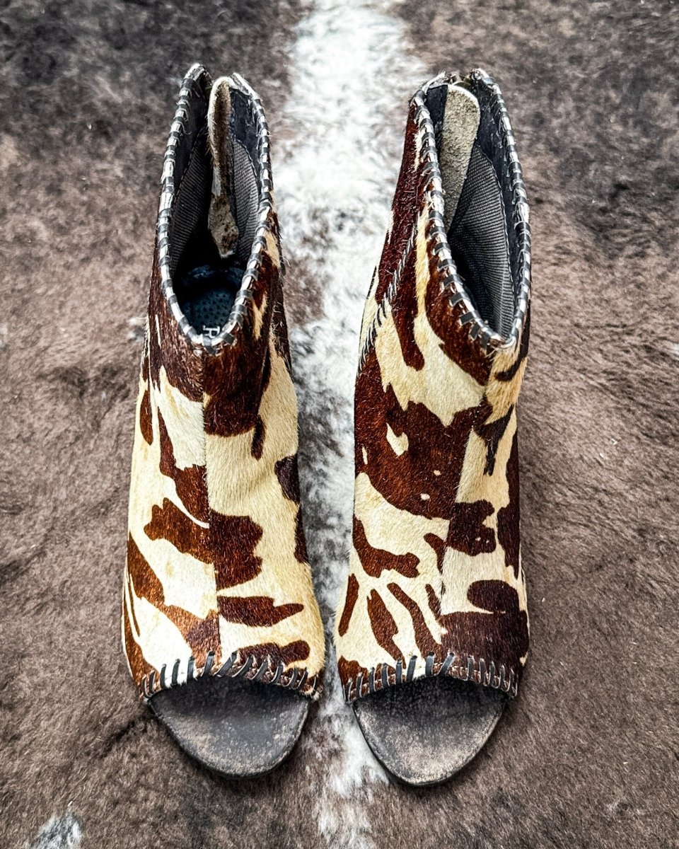 Betsy Cow Print Heel in Brown by Roper - Image 4