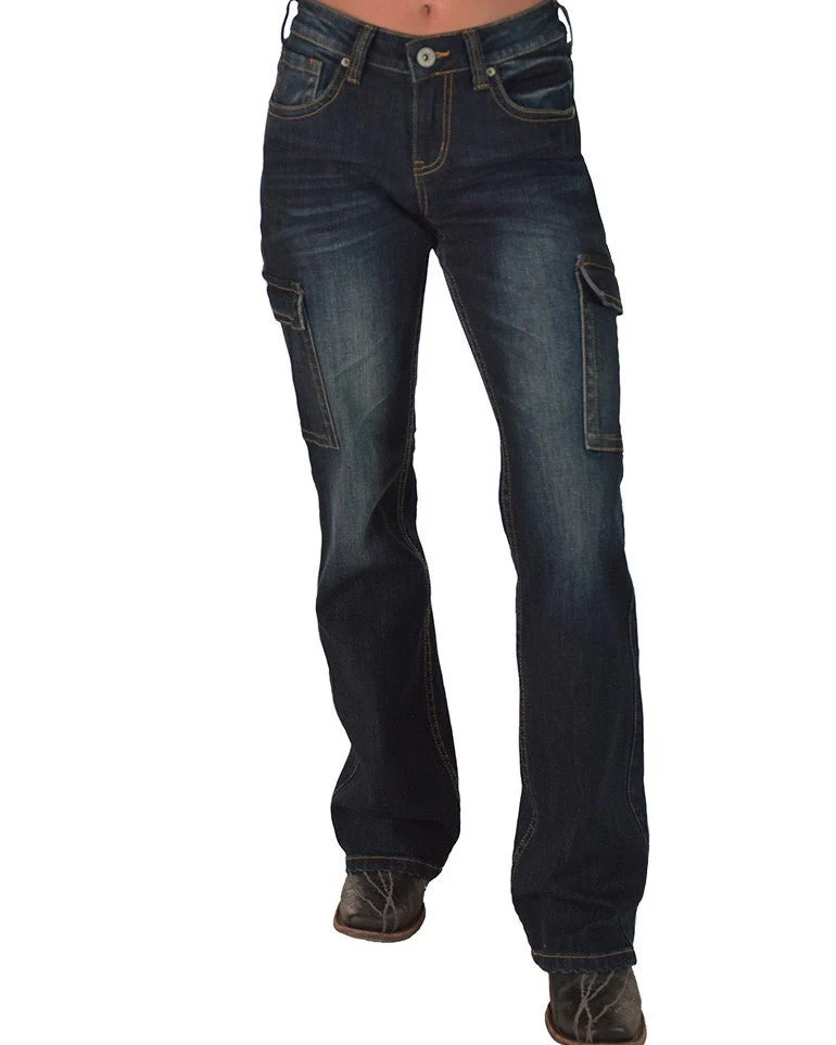 Boot Stitch Cargo Bootcut Jeans by Cowgirl Tuff - Image 5
