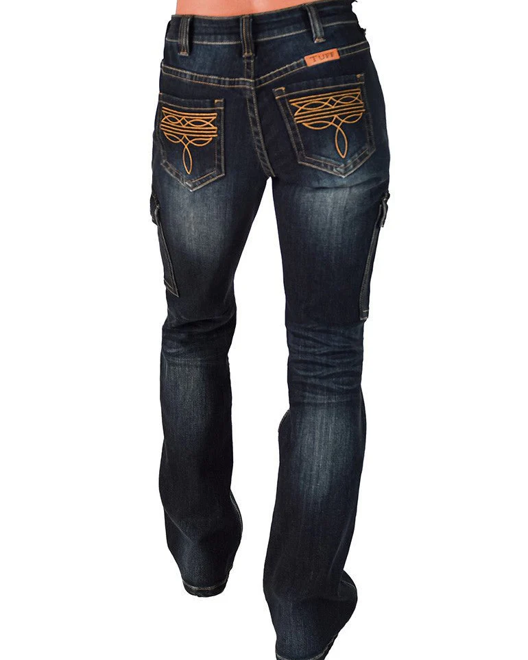 Boot Stitch Cargo Bootcut Jeans by Cowgirl Tuff - Image 6