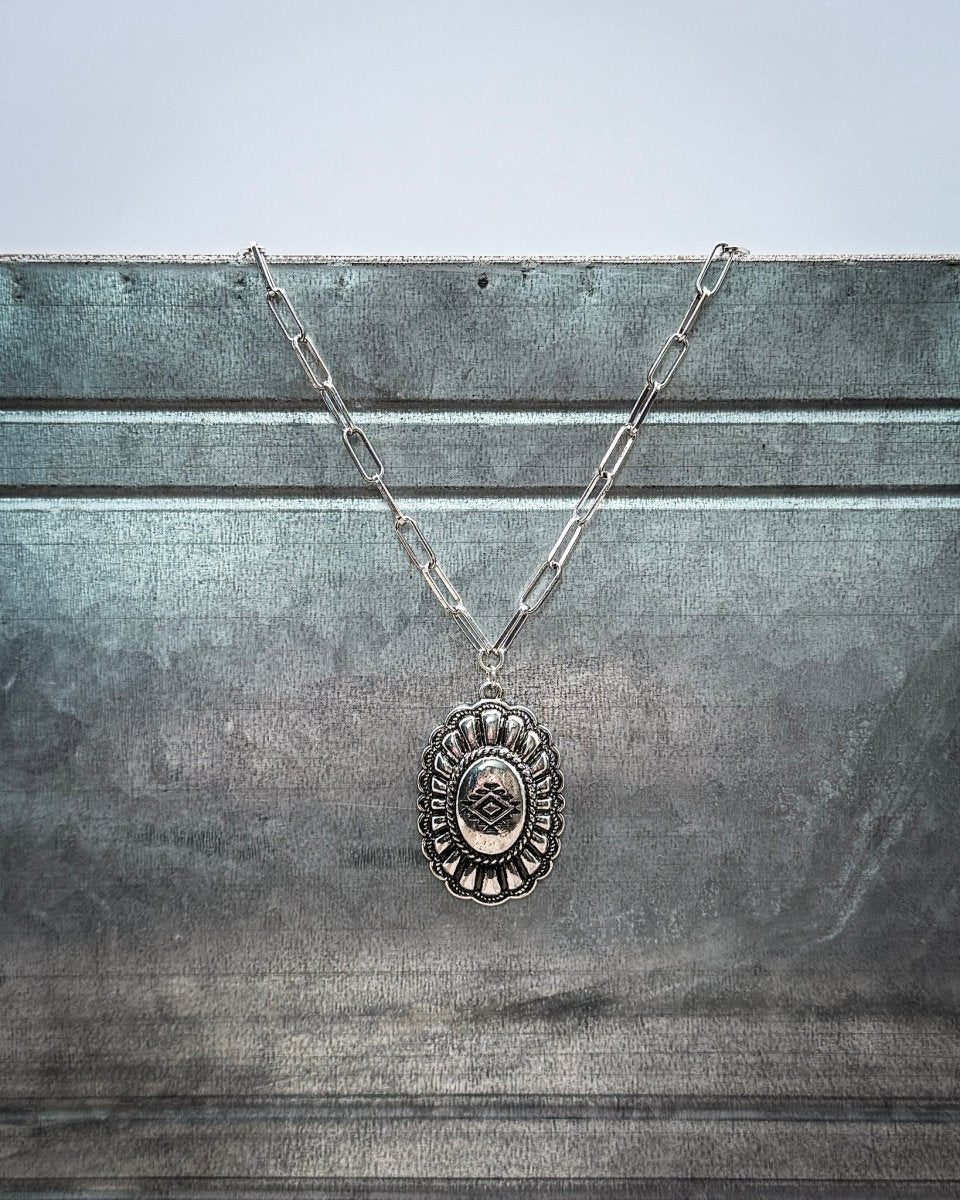Calder Concho Pendant Necklace - Image 2
