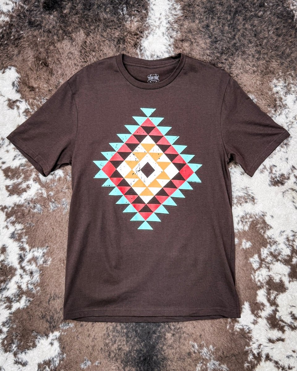 Canyon Lattice Graphic Tee in Chocolate - Image 4