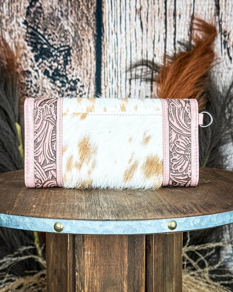 Canyon Ridge Hide Wristlet Wallet in Pink by Montana West - Image 4