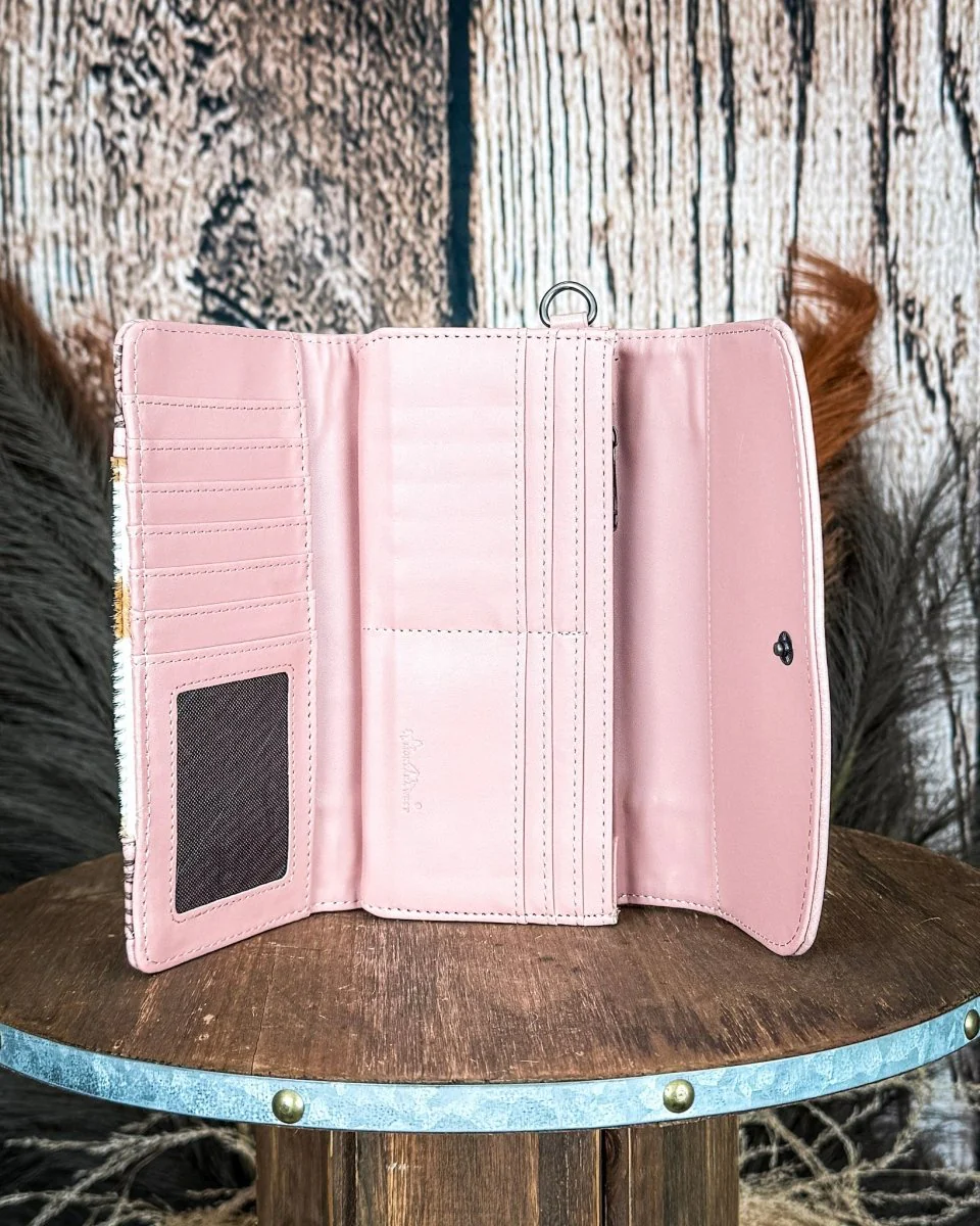 Canyon Ridge Hide Wristlet Wallet in Pink by Montana West - Image 5