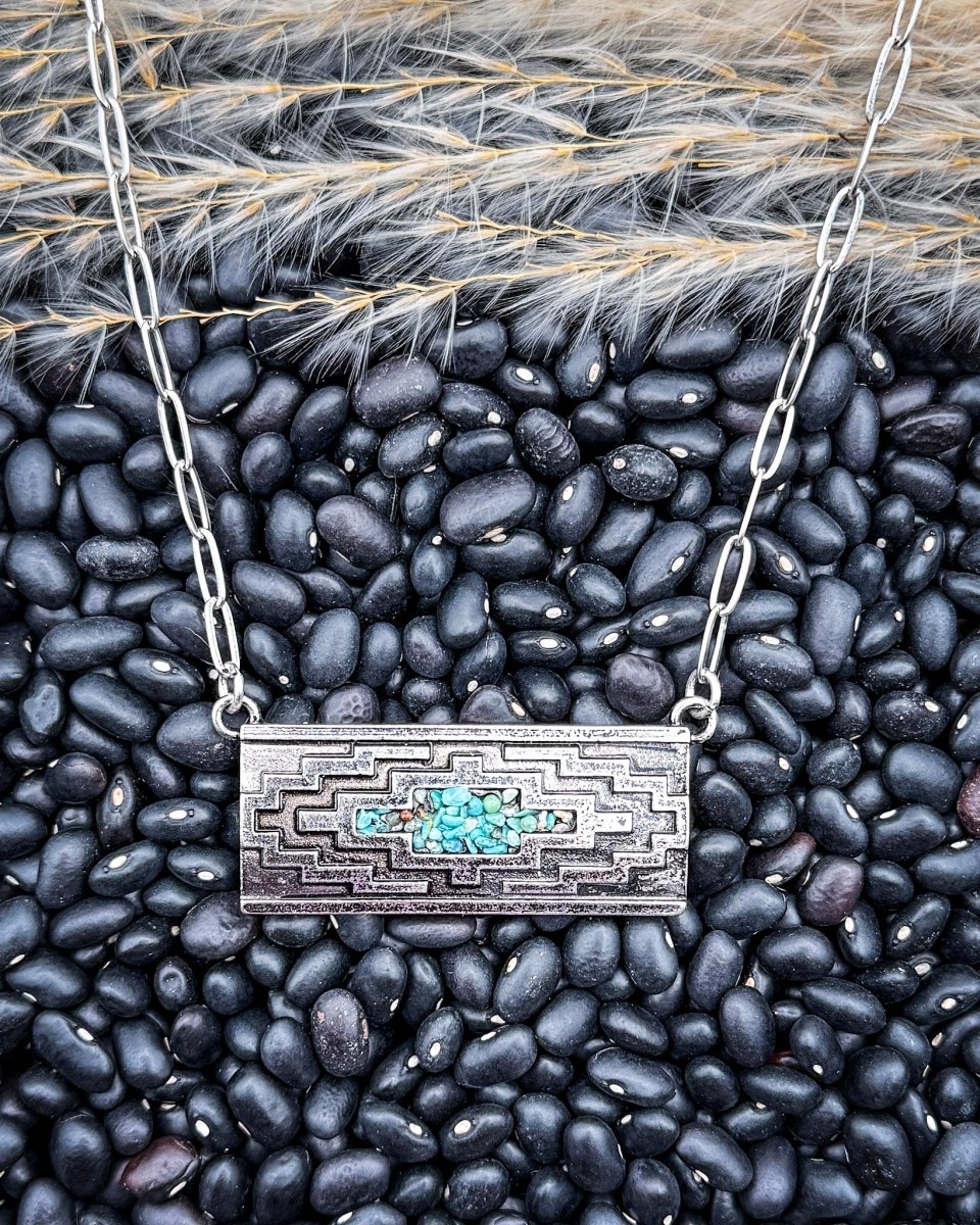 Canyonline Inlay Geo Bar Necklace