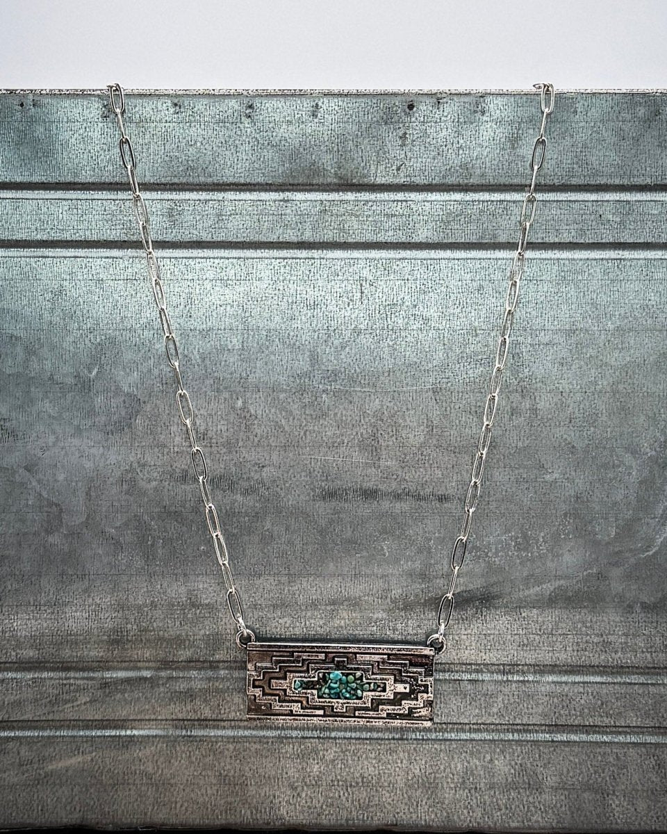 Canyonline Inlay Geo Bar Necklace - Image 2