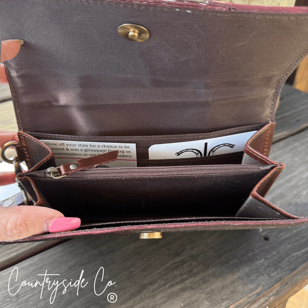 Concho & Hide Tooled Leather Wallet and Wristlet by Countryside Co. - Image 10