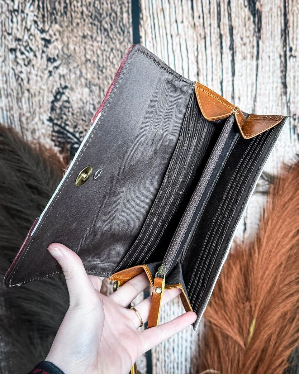 Concho & Hide Tooled Leather Wallet and Wristlet by Countryside Co. - Image 3