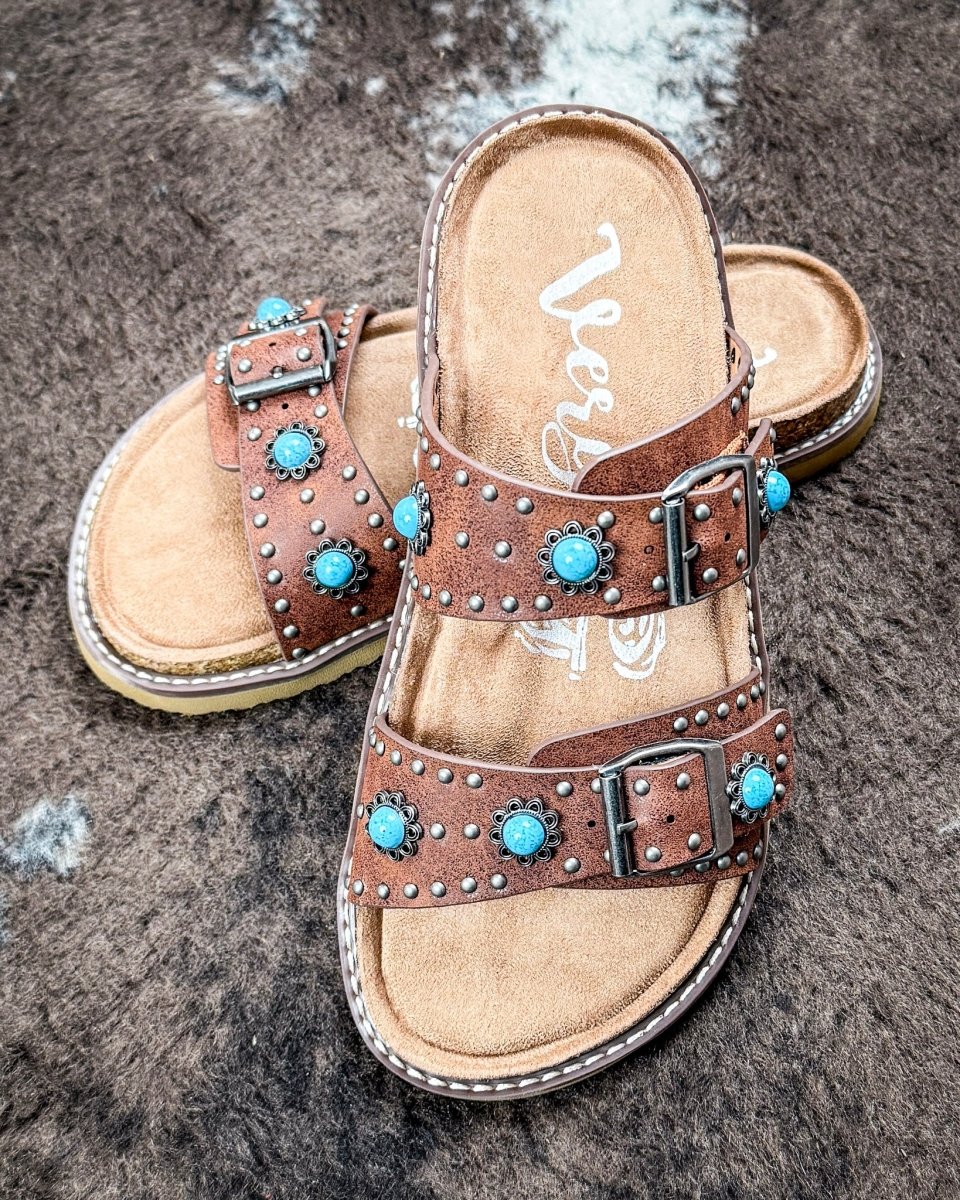Connie Concho Sandal in Tan by Very G - Image 4