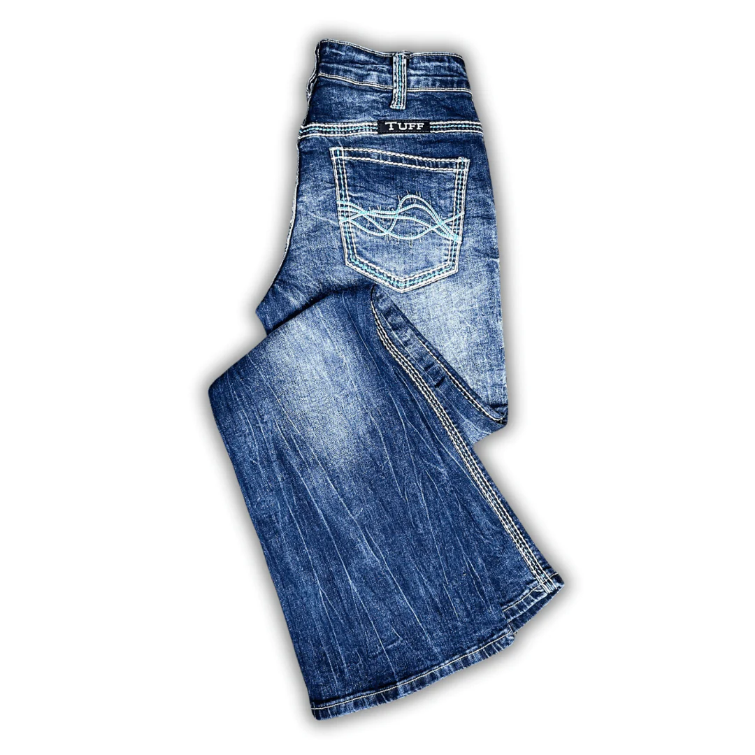 Cowgirl Tuff Turquoise Hurricane Bootcut Jeans - Image 7
