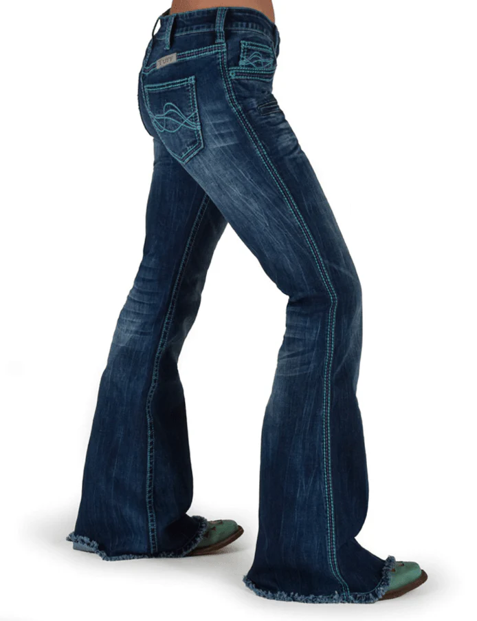 Cowgirl Tuff Turquoise Hurricane Trouser Jeans - Image 5