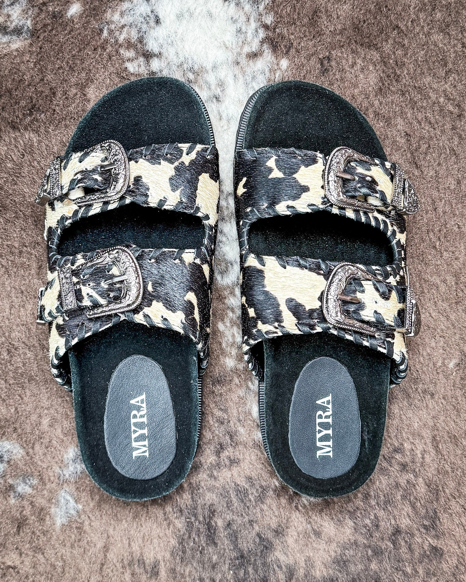Coyote Crest Western Hand-Tooled Sandals by Myra Bag - Image 3