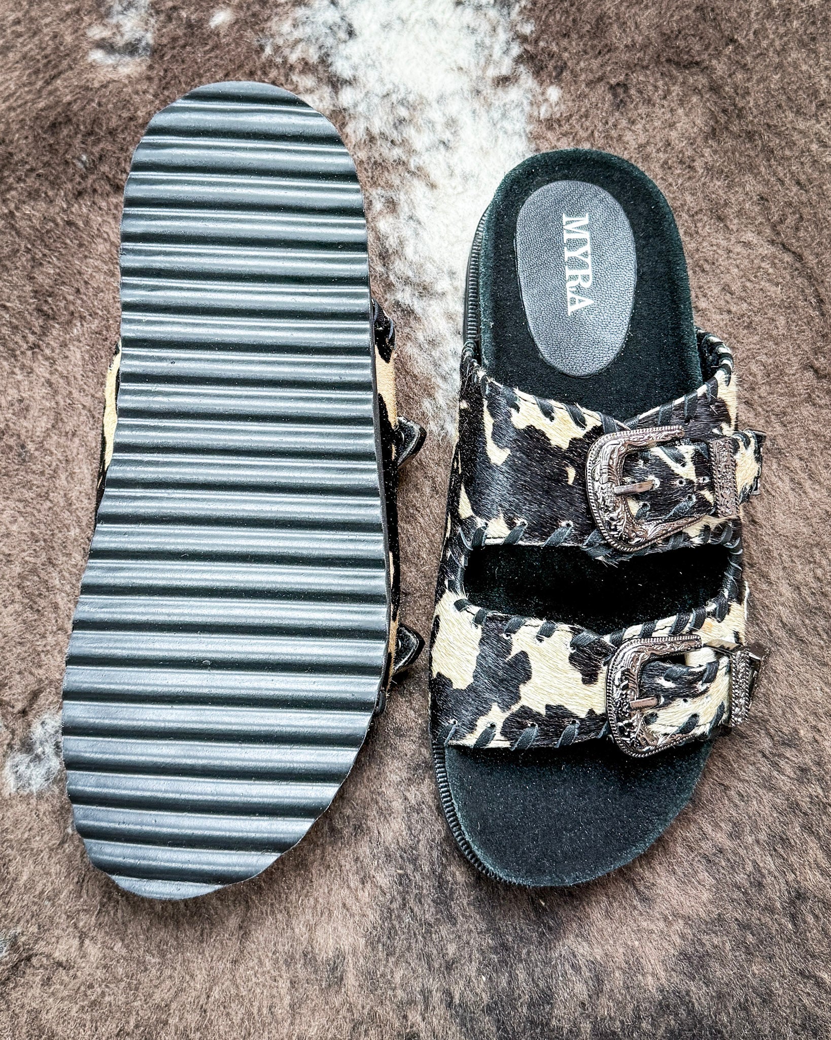 Coyote Crest Western Hand-Tooled Sandals by Myra Bag - Image 6