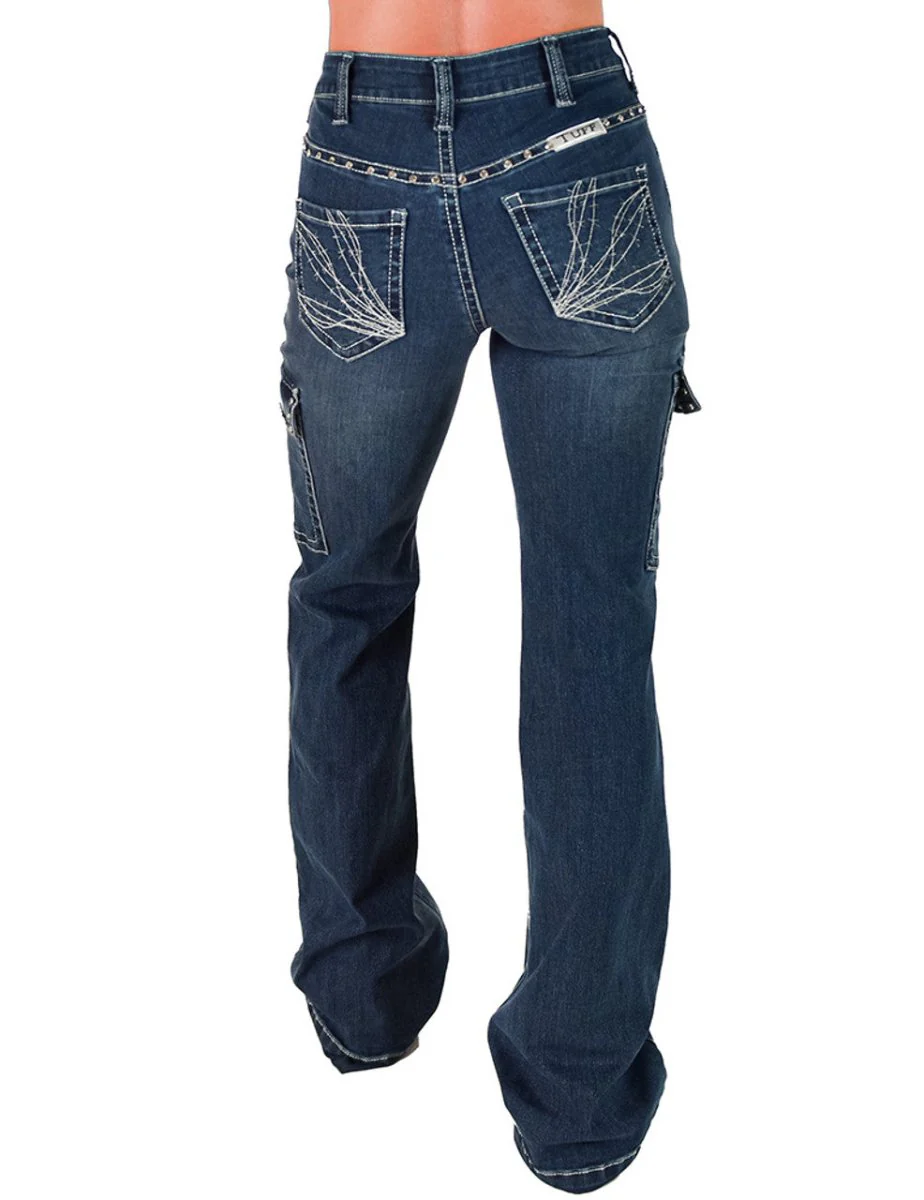Crystal Rocks Natural Waist Trouser Jeans by Cowgirl Tuff - Image 14