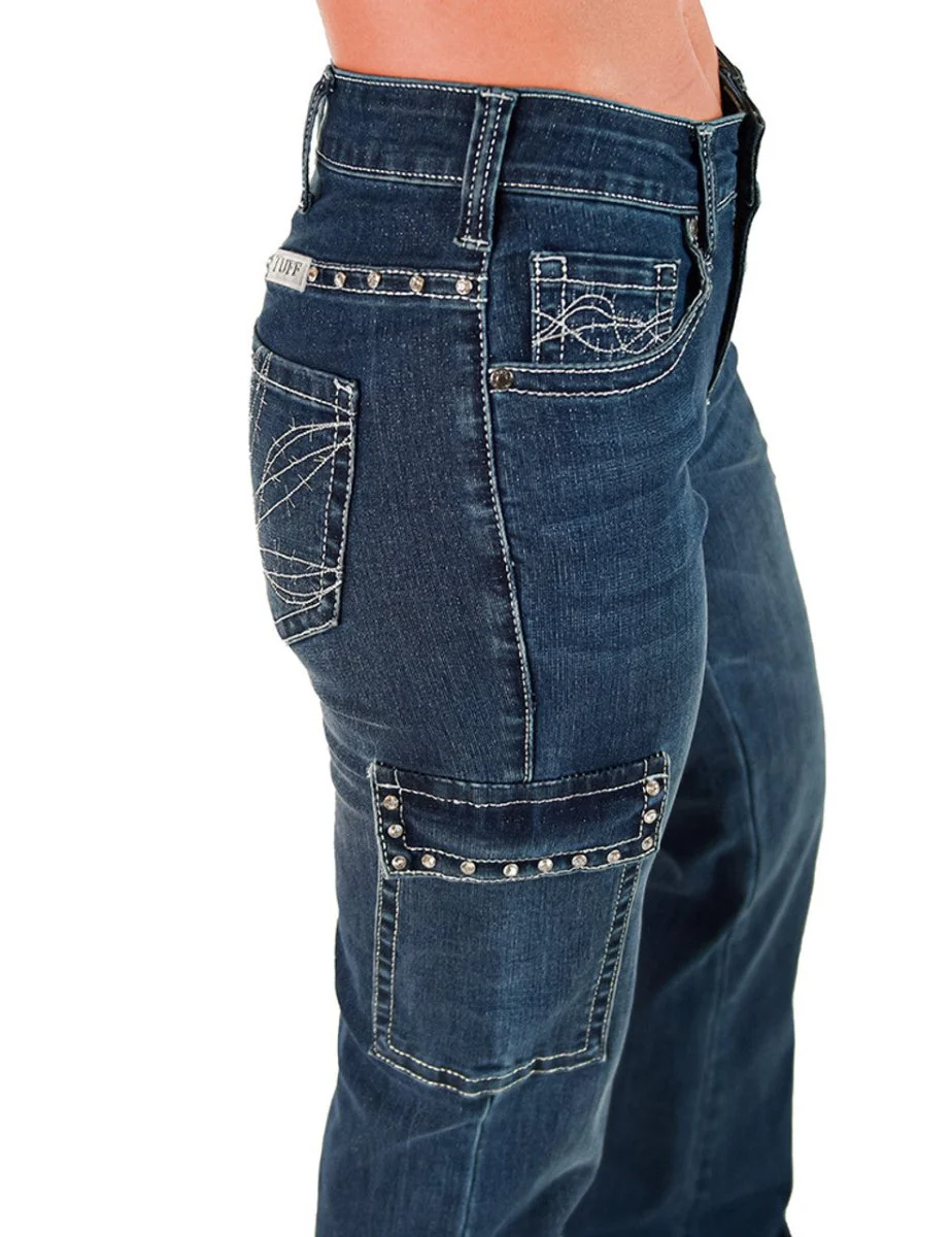 Crystal Rocks Natural Waist Trouser Jeans by Cowgirl Tuff - Image 15