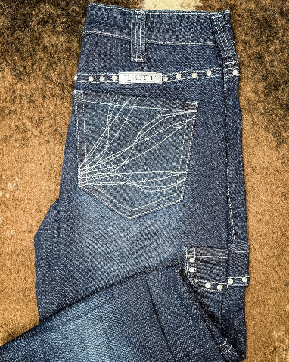Crystal Rocks Natural Waist Trouser Jeans by Cowgirl Tuff - Image 6