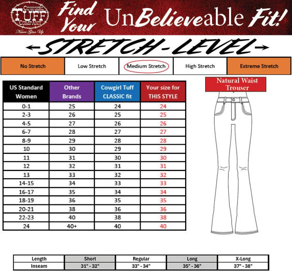 Crystal Rocks Natural Waist Trouser Jeans by Cowgirl Tuff - Image 7