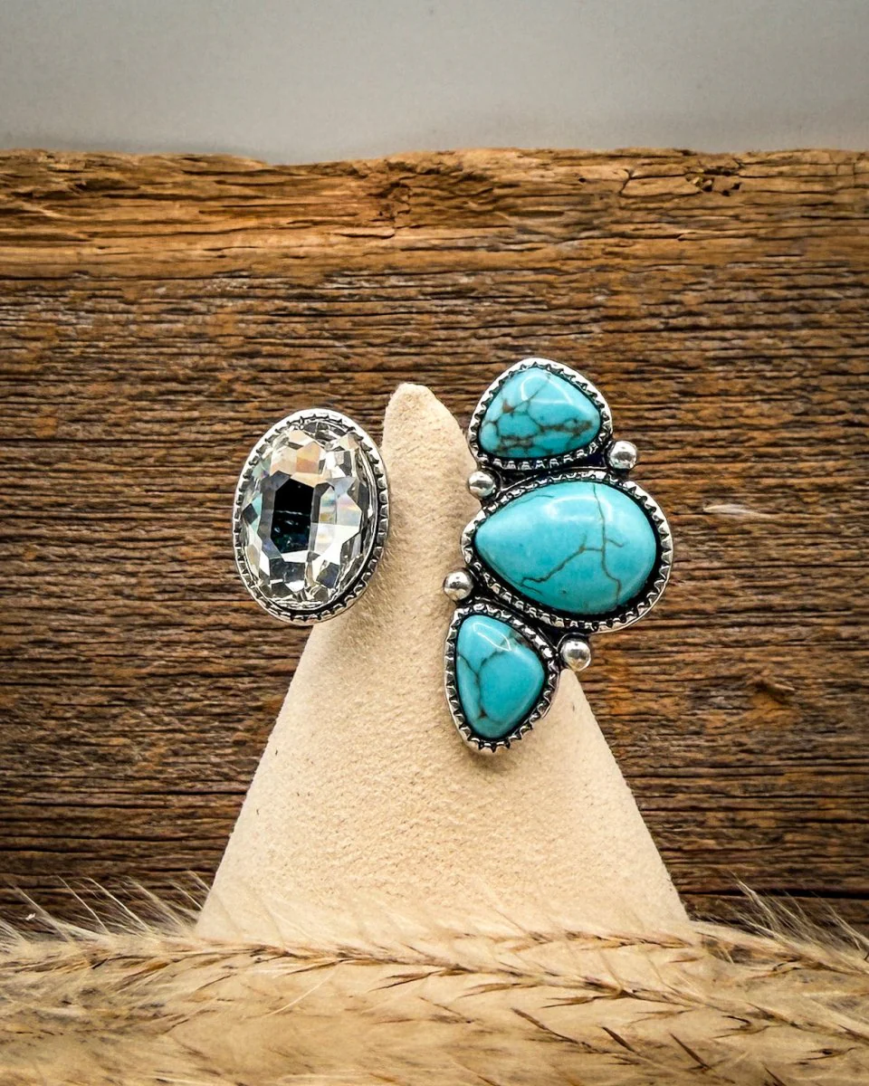 Darcy Dual Stone Cuff Ring - Image 4