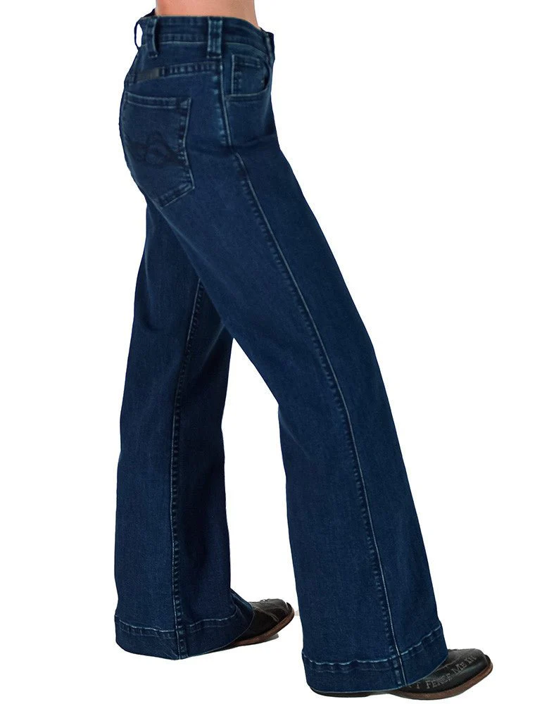 Dark Wide Leg Trouser Jeans by Cowgirl Tuff - Image 10