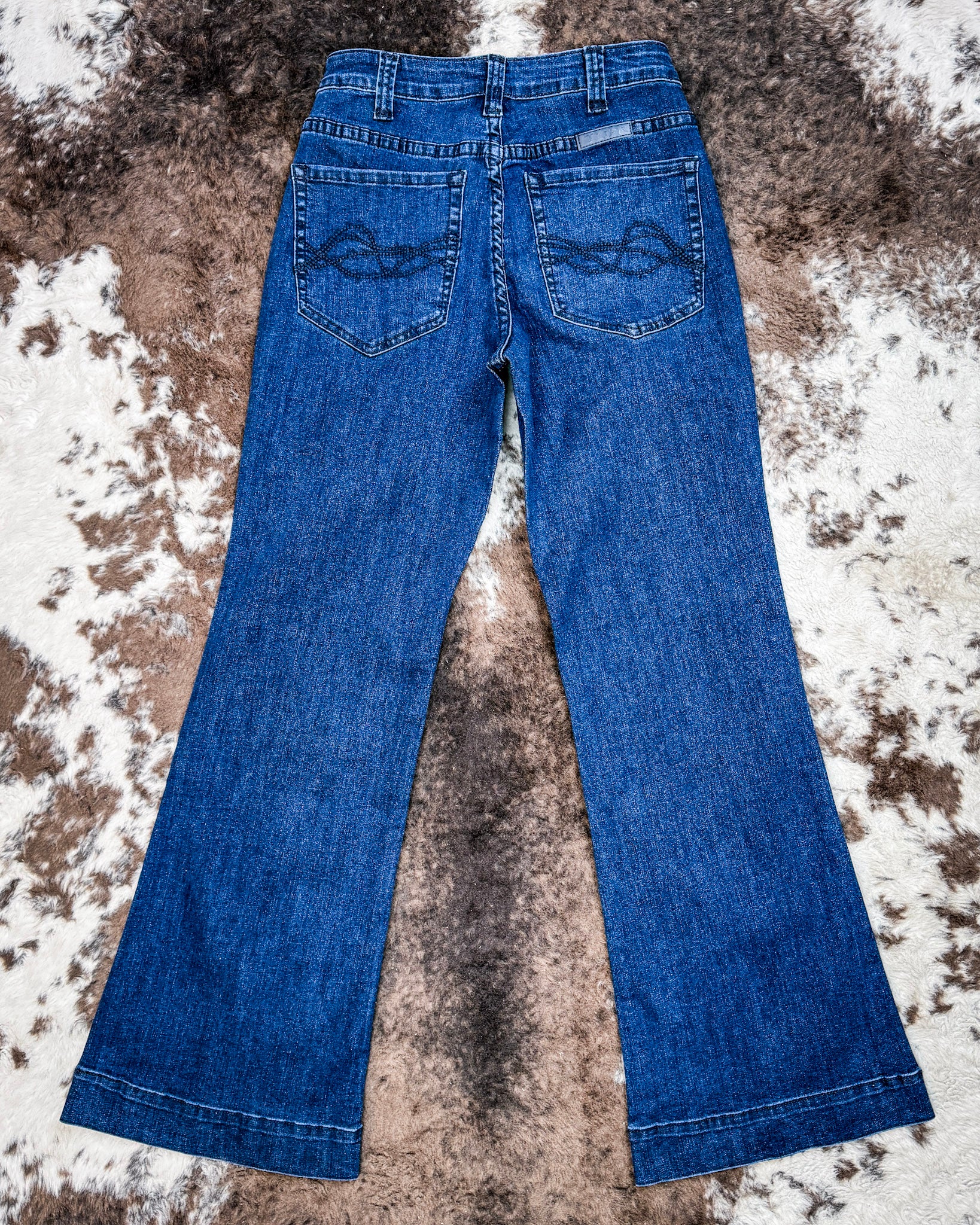 Dark Wide Leg Trouser Jeans by Cowgirl Tuff - Image 5