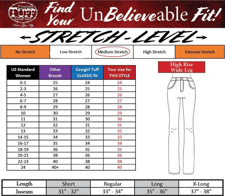 Dark Wide Leg Trouser Jeans by Cowgirl Tuff - Image 7