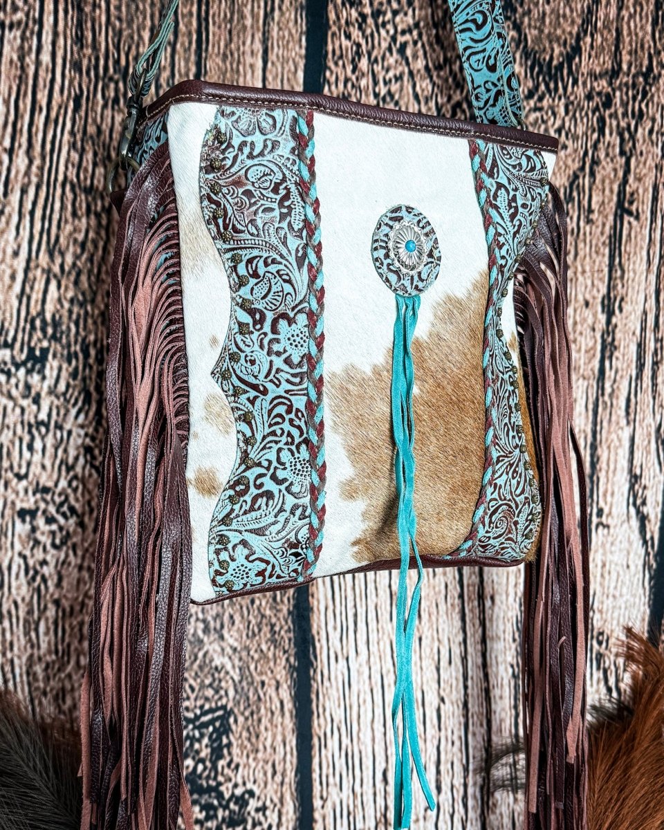 Dendrite Hairon Fringe Crossbody Bag by Myra Bag - Image 4
