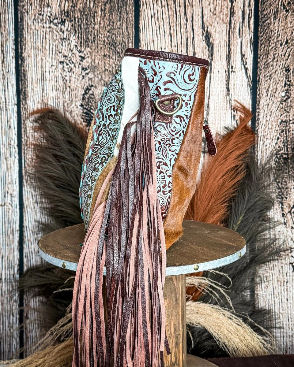 Dendrite Hairon Fringe Crossbody Bag by Myra Bag - Image 6