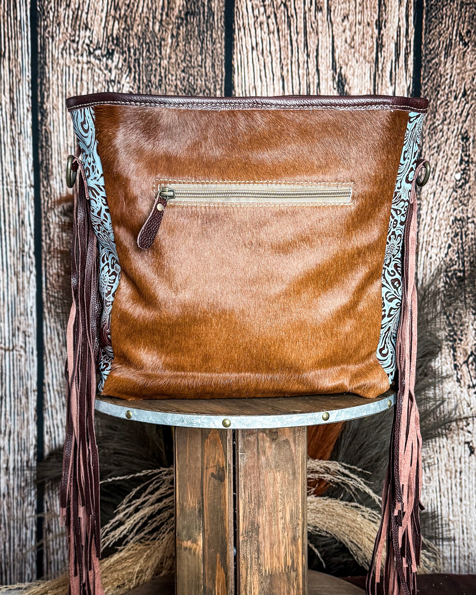Dendrite Hairon Fringe Crossbody Bag by Myra Bag - Image 7