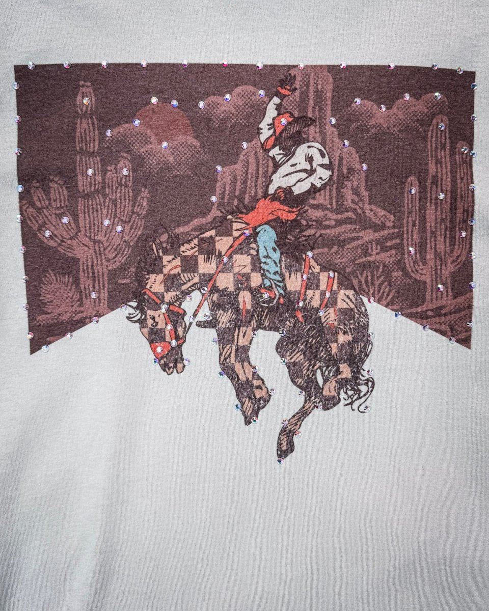 Desert Current Rhinestone Rodeo Tee in Tan - Image 5