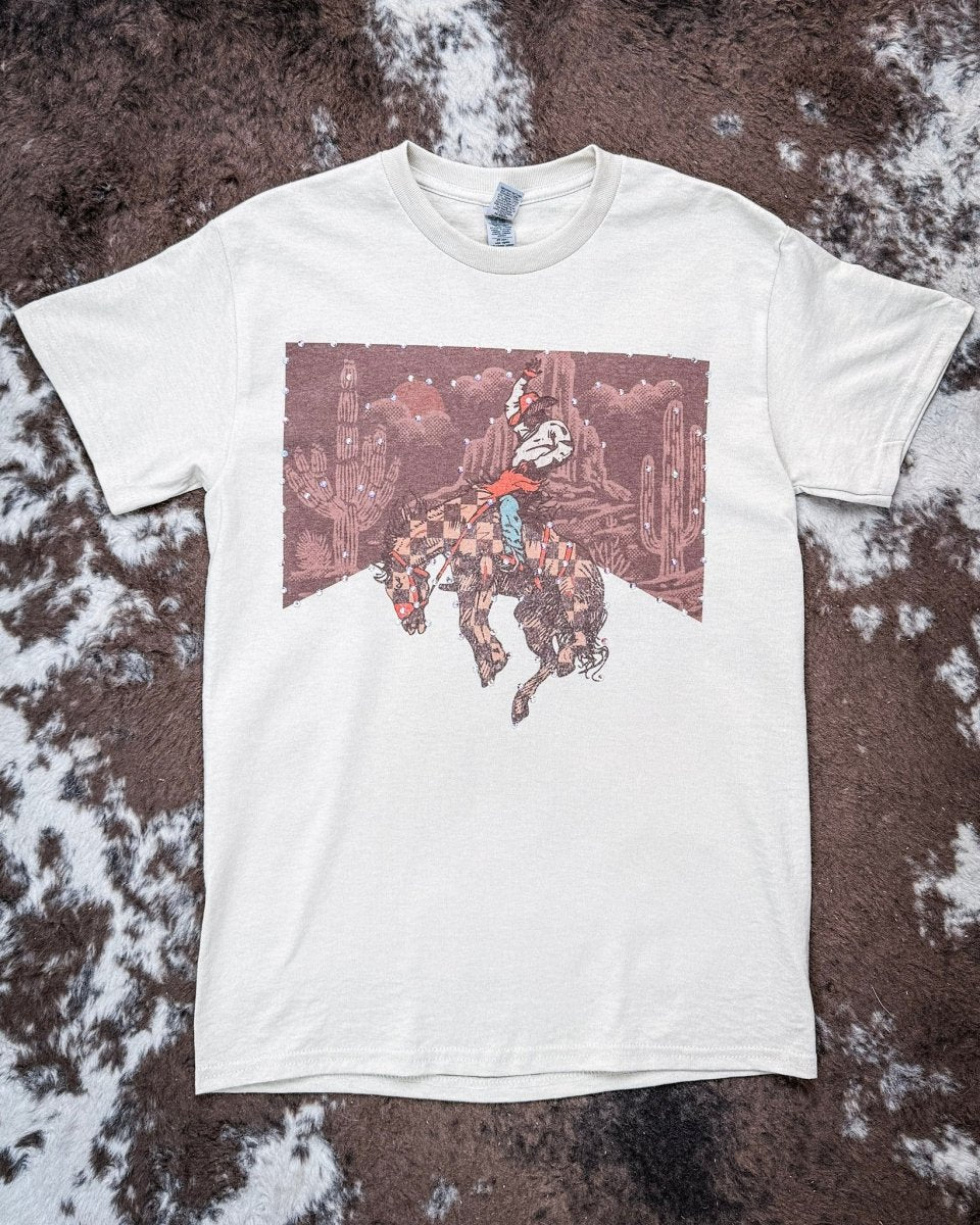 Desert Current Rhinestone Rodeo Tee in Tan - Image 6