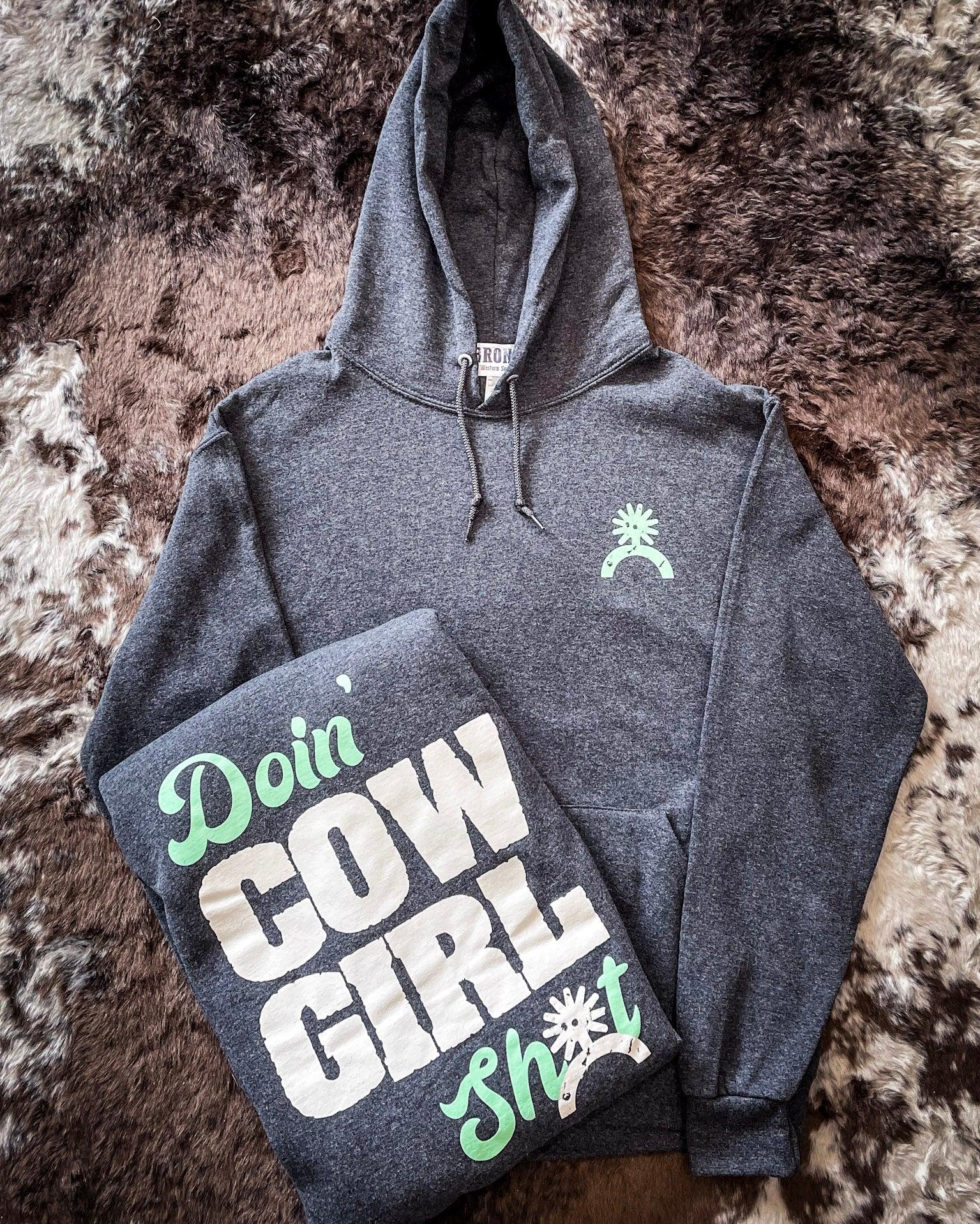Doin' Cowgirl Sh*t Hoodie - Gray - Image 7