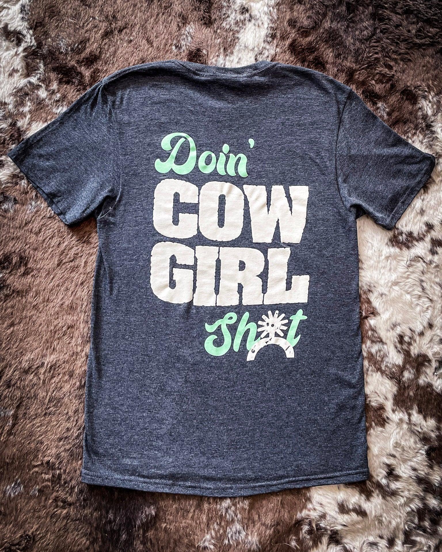 Doin' Cowgirl Sh*t Tee - Gray - Image 11