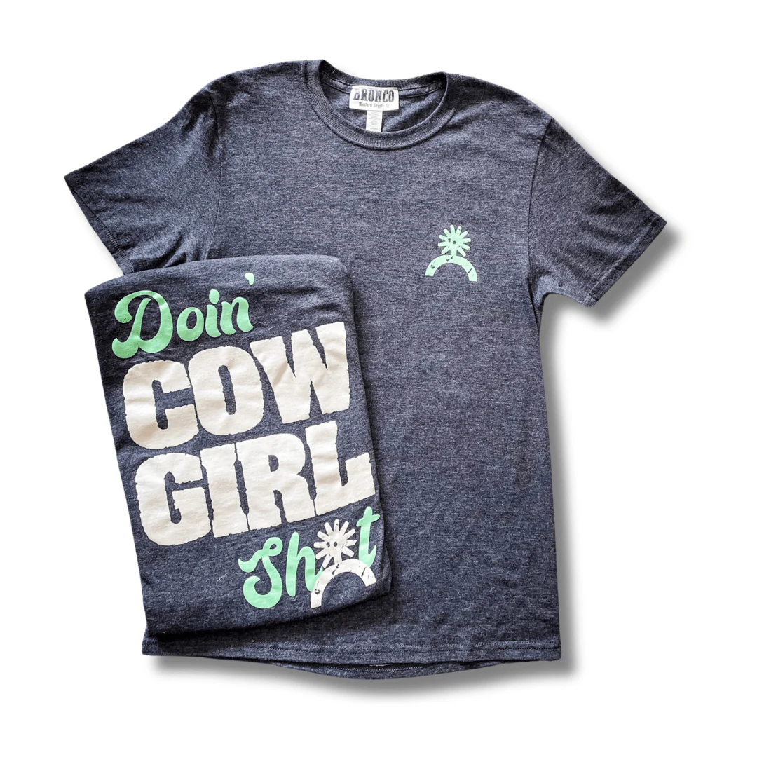 Doin' Cowgirl Sh*t Tee - Gray - Image 7