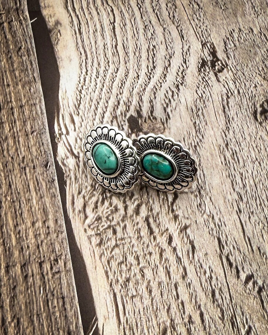 Elmora Turquoise Stud Earrings - Image 4