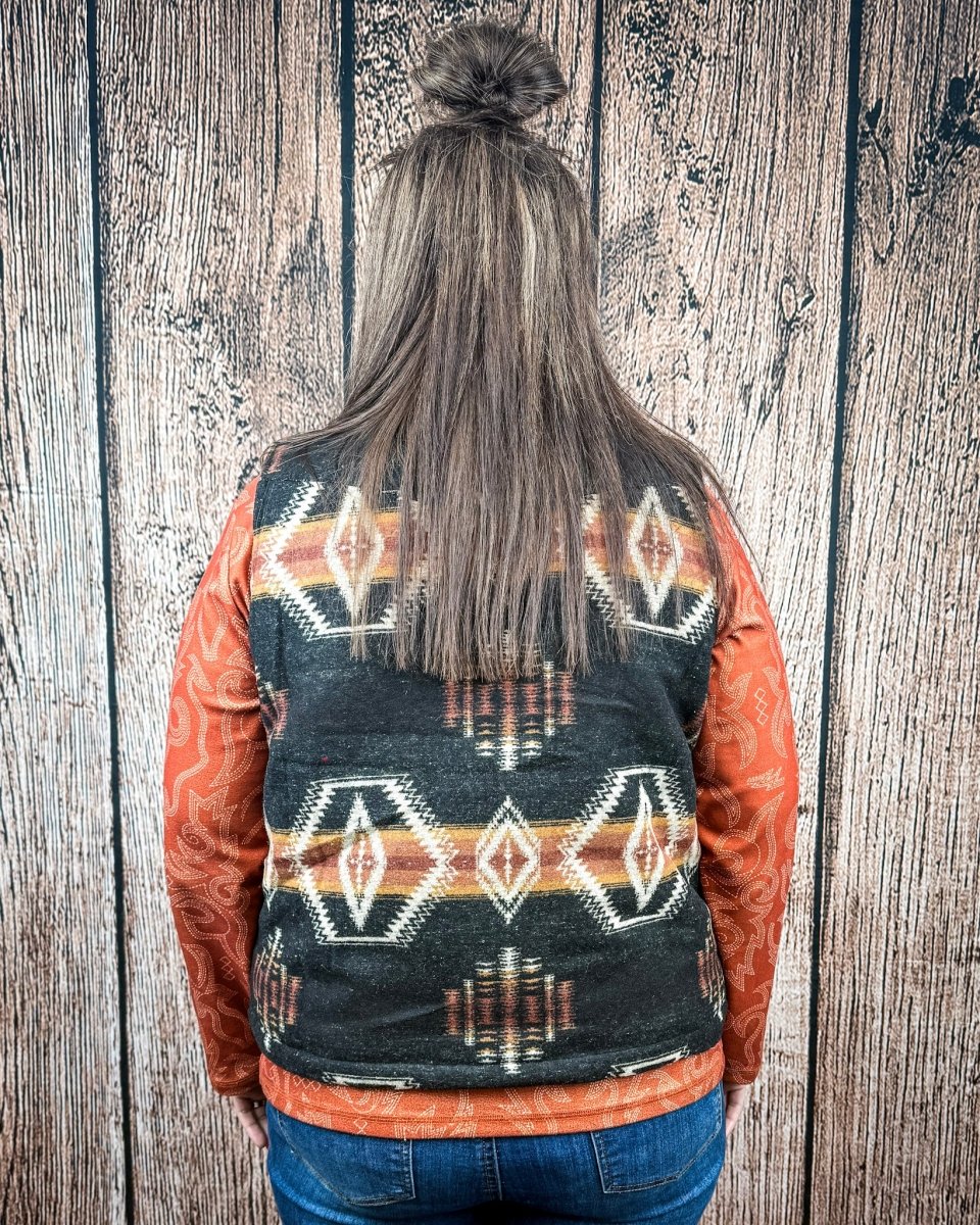 Ember Ridge Quilted Aztec Vest by Lucky & Blessed - Image 5