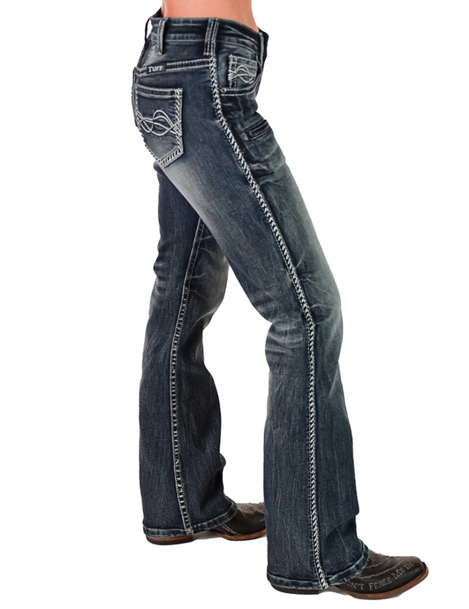 Fame Bootcut Jeans in Dark Wash by Cowgirl Tuff - Image 10