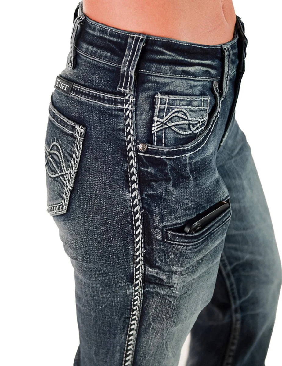 Fame Bootcut Jeans in Dark Wash by Cowgirl Tuff - Image 14