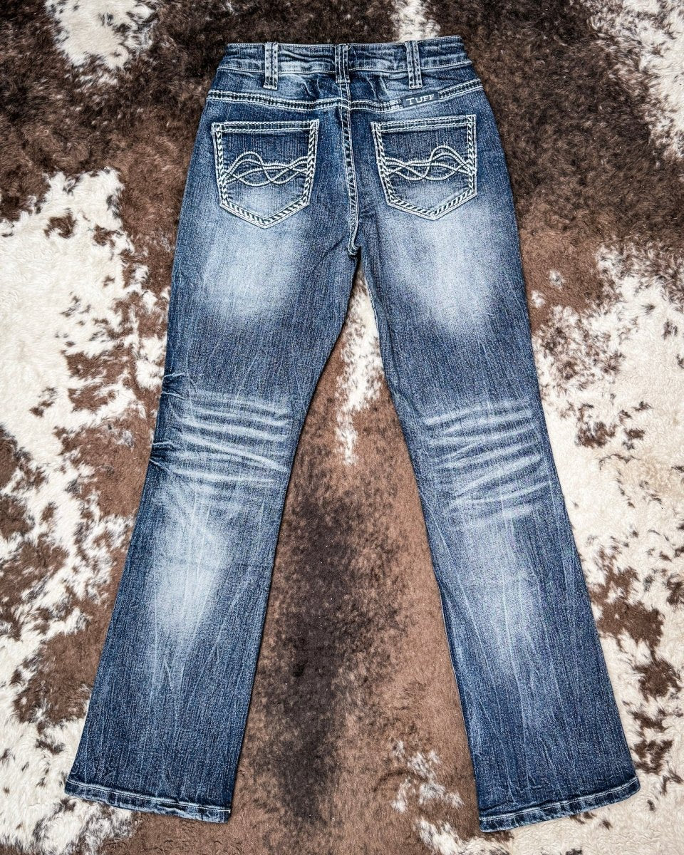 Fame Bootcut Jeans in Dark Wash by Cowgirl Tuff - Image 3