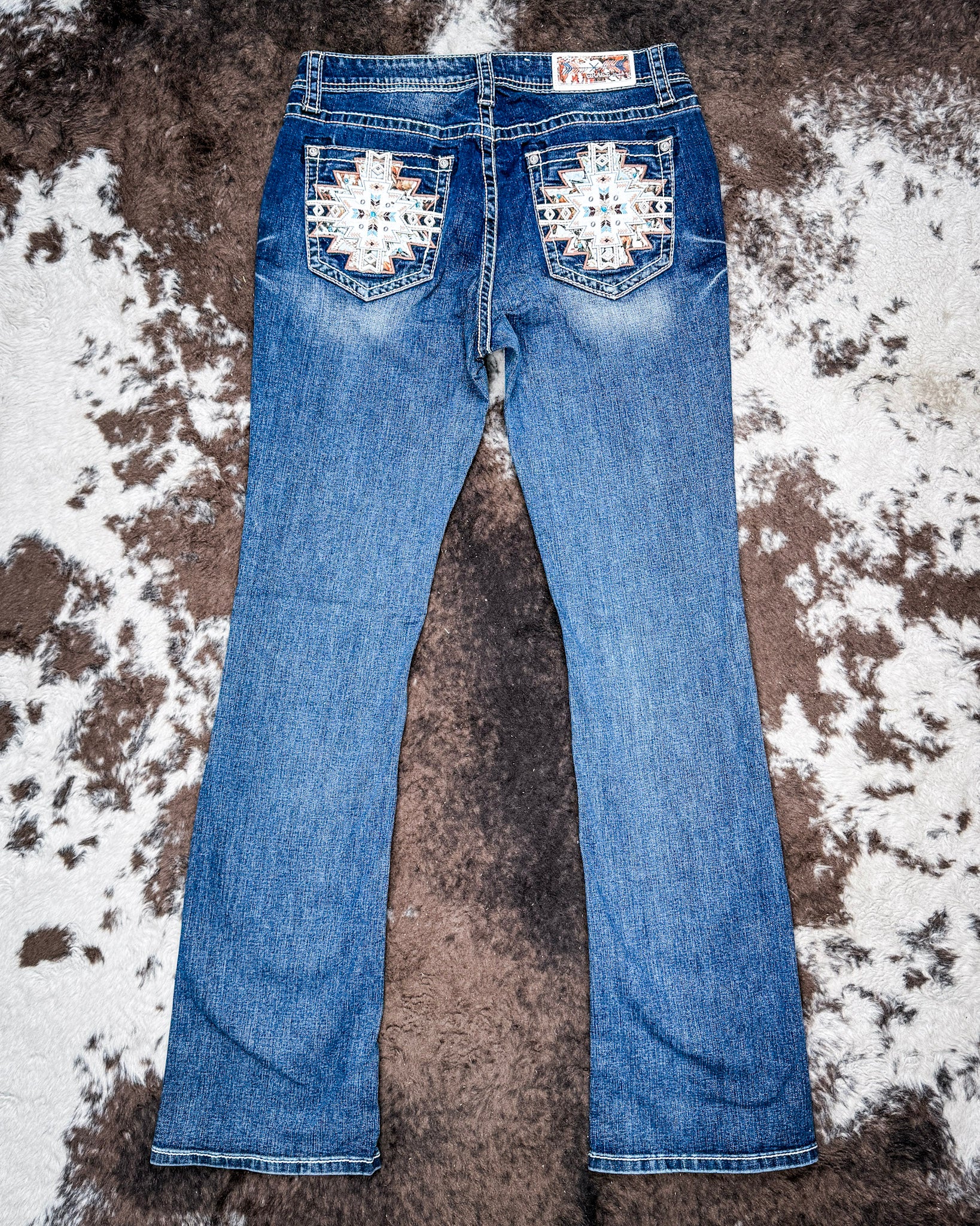 Aztec Forge Women’s Easy Fit Boot Cut Jeans by Grace in LA - Image 5