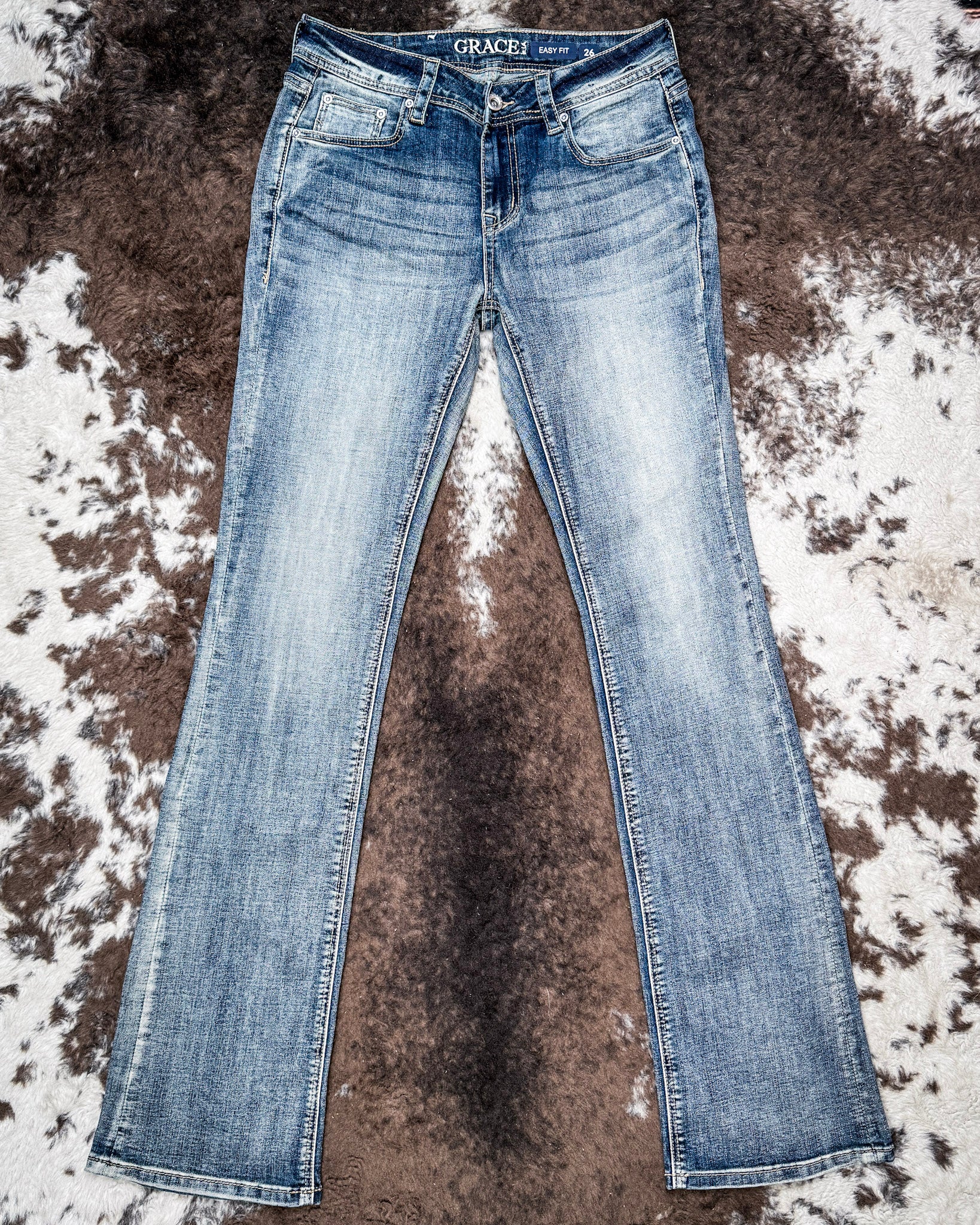 Cactus Canyon Women's Easy Fit Boot Cut Jeans by Grace in LA - Image 4