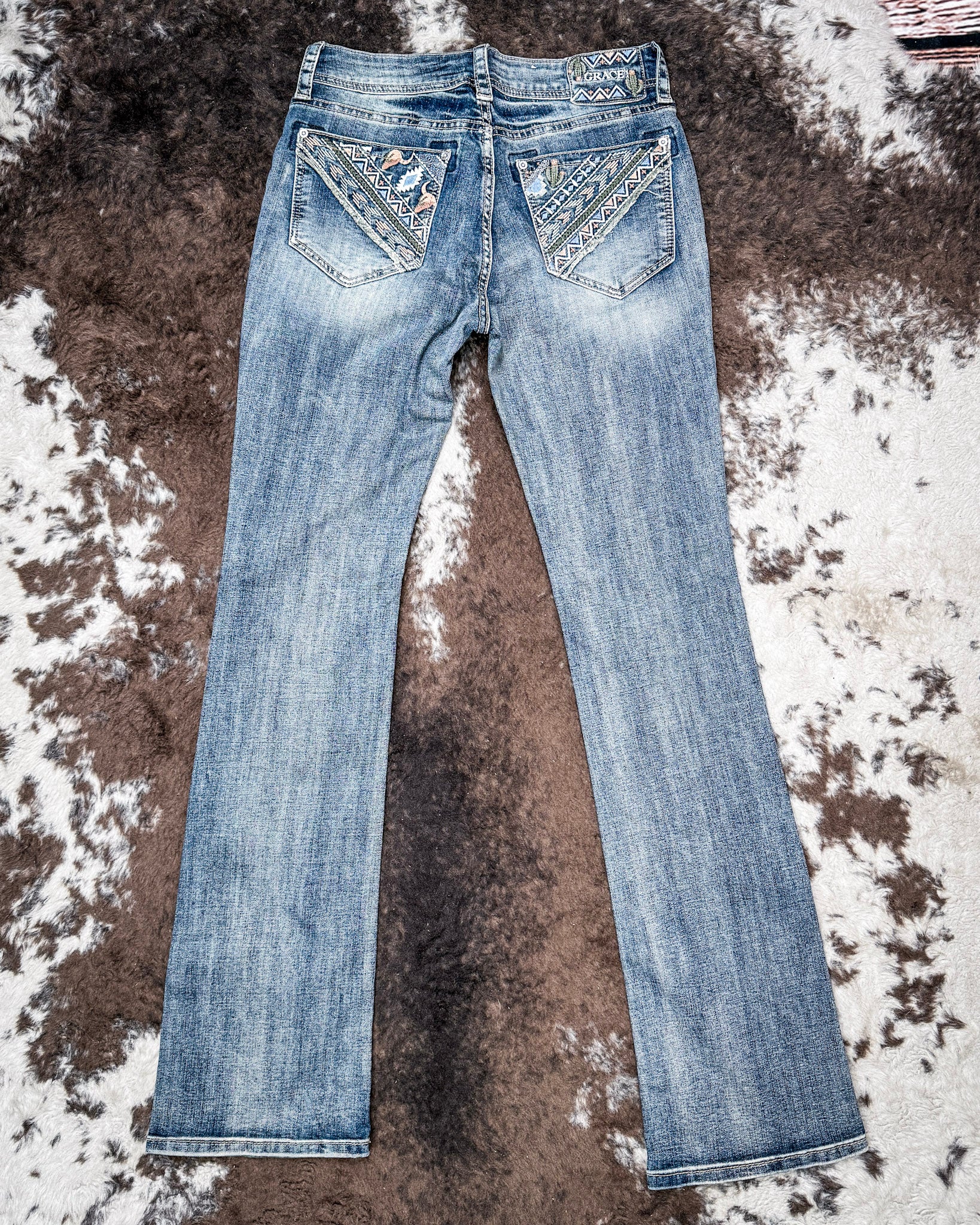 Cactus Canyon Women's Easy Fit Boot Cut Jeans by Grace in LA - Image 5