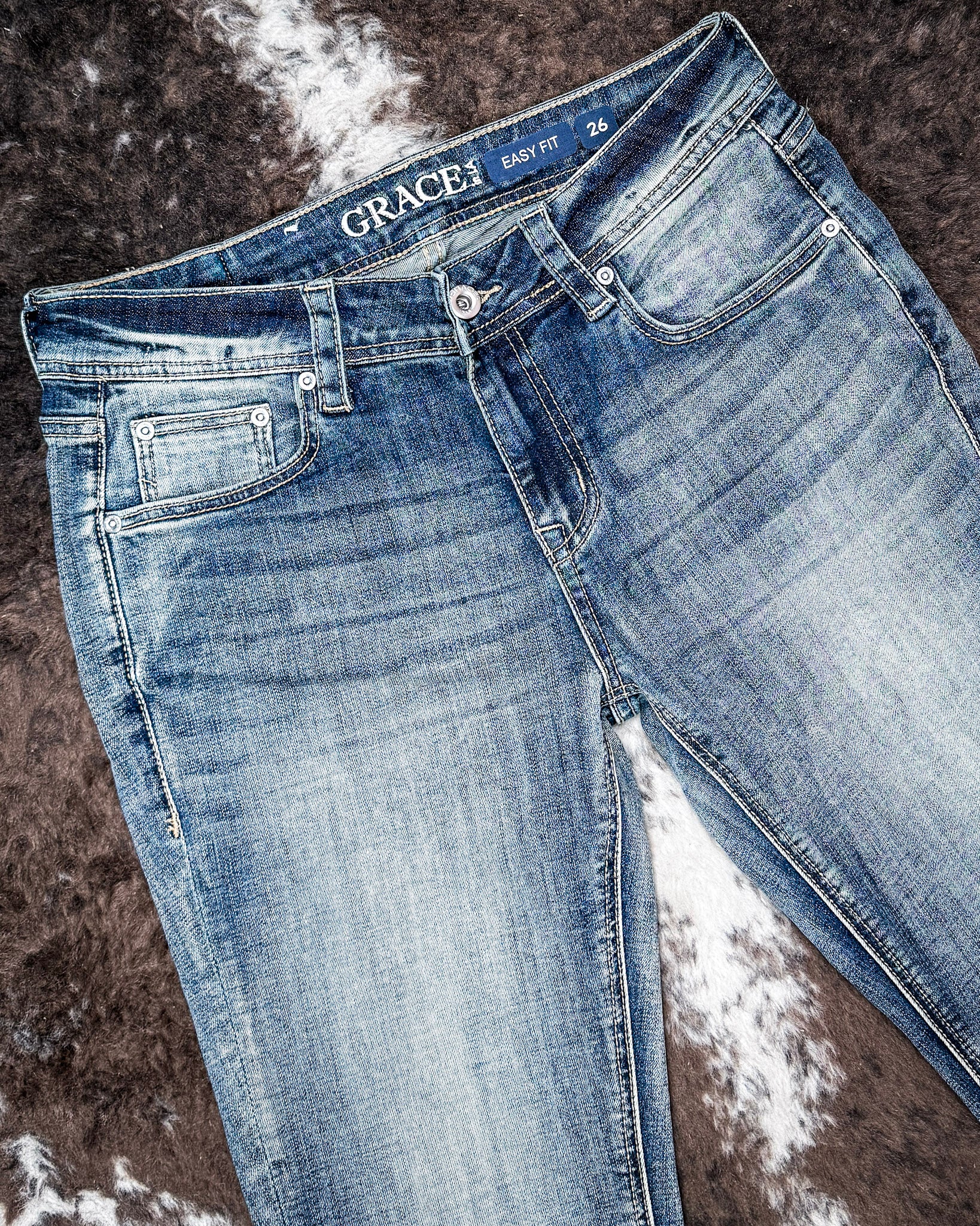 Cactus Canyon Women's Easy Fit Boot Cut Jeans by Grace in LA - Image 6
