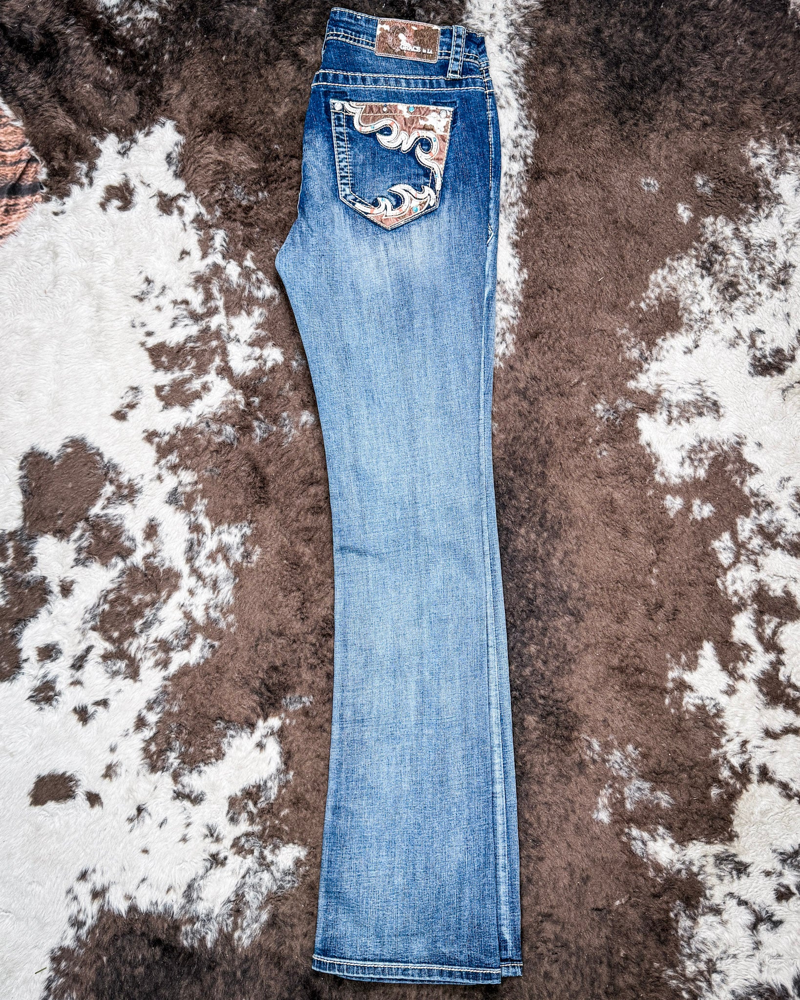 Wild Hide Women's Easy Fit Boot Cut Jeans by Grace in LA - Image 7