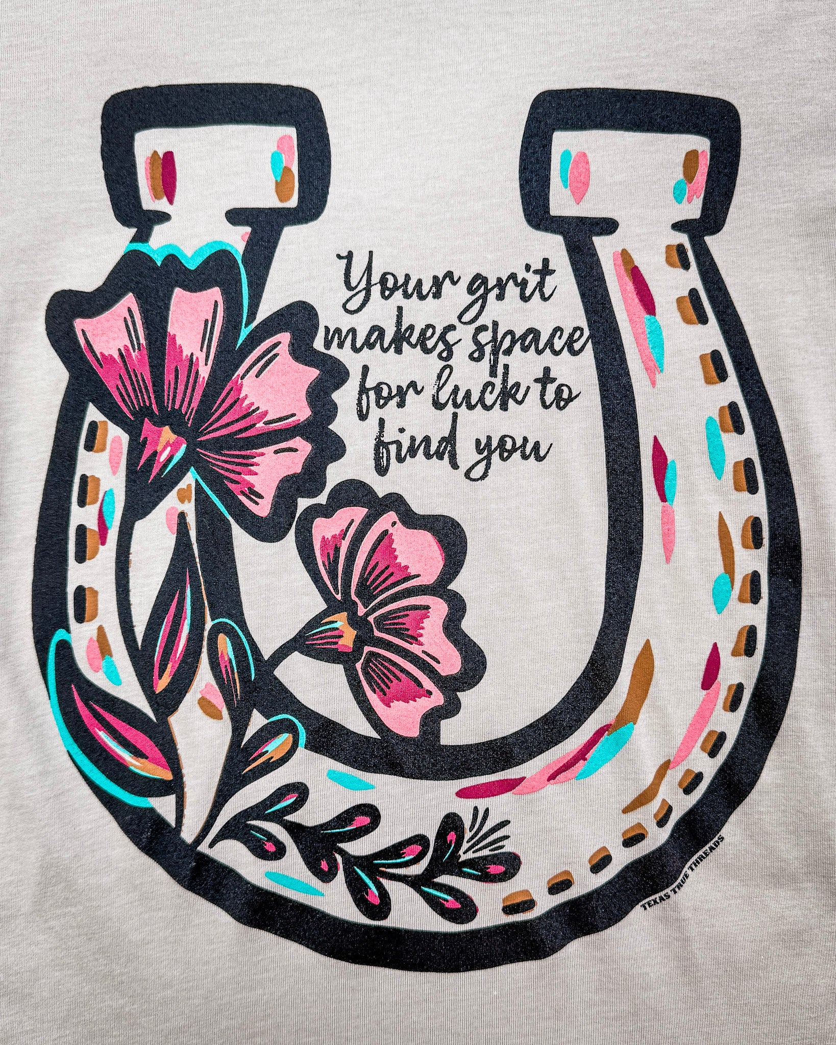 Grit Makes Luck Boyfriend Tee in Natural - Image 5
