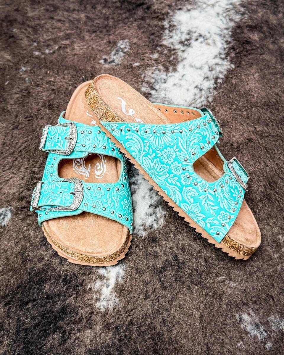 Heidi Sandal in Turquoise by Very G - Image 3
