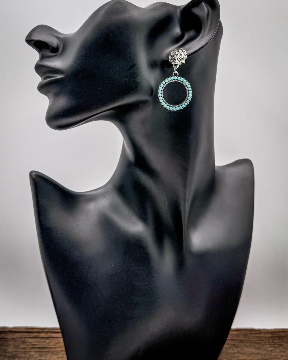 Heirloom Halo Dangle Hoop Earrings - Image 3
