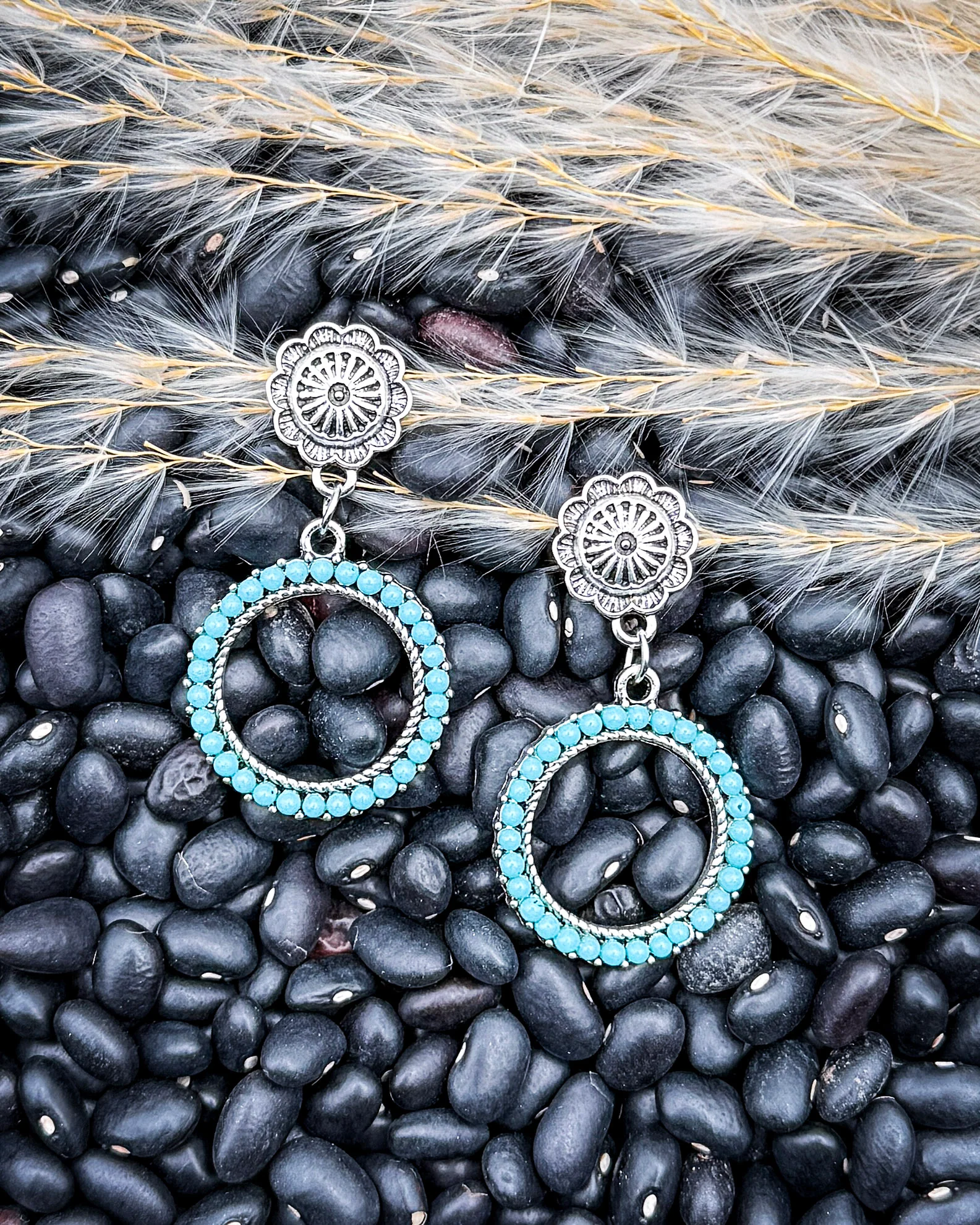 Heirloom Halo Dangle Hoop Earrings - Image 5